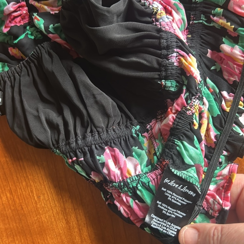For Love and lemons Becca Crop Top Rose Floral size XS - Picture 8 of 8